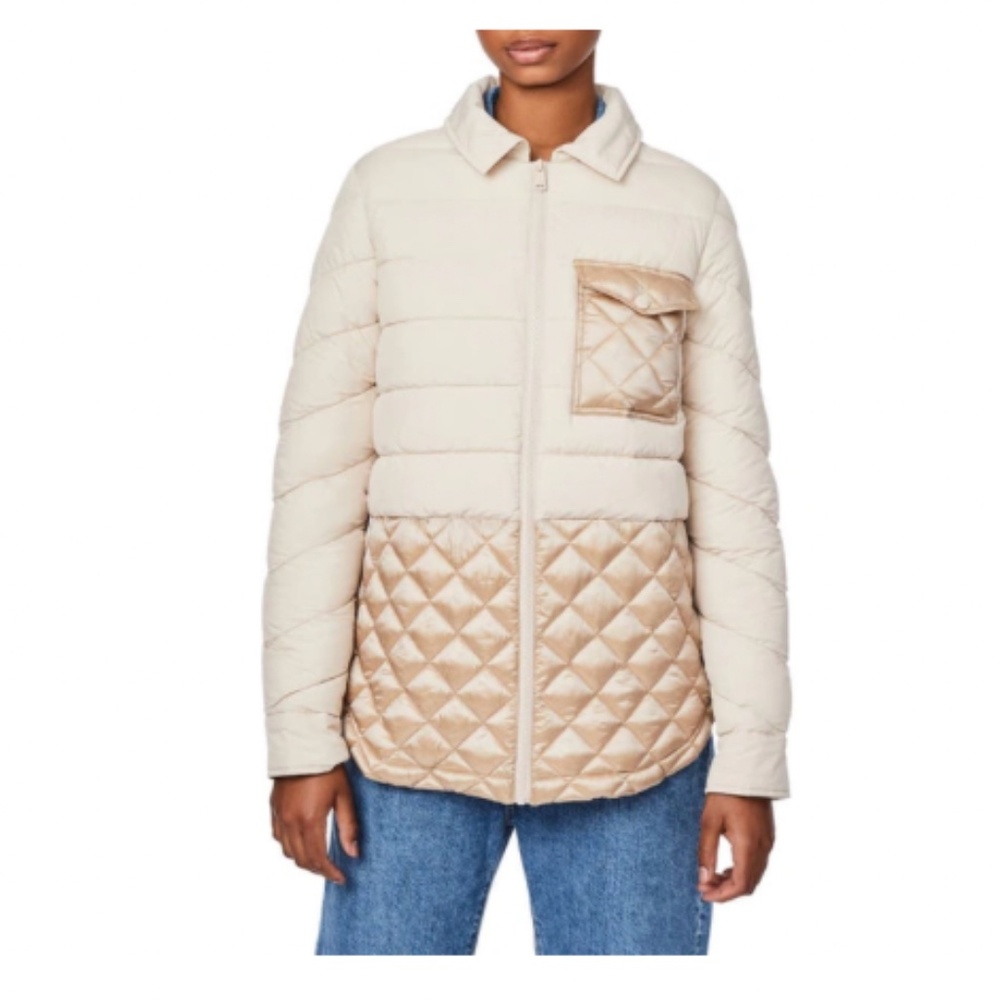 NWT Bernardo Quilted Water Resistant Packable Puffer Shirt Jacket Size M